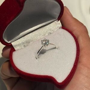 Classic Solitaire CZ  Ring in Sterling silver